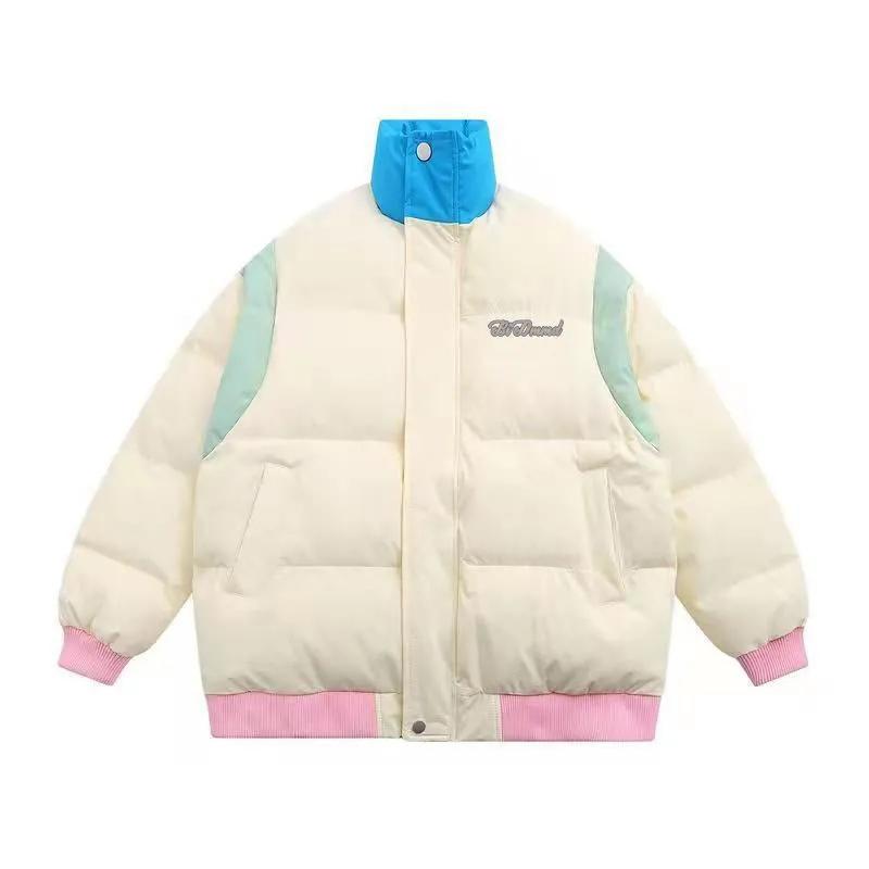 Осенне-зимняя уличная одежда, толстые женские куртки с хлопковой подкладкой, лоскутные парки, верхняя одежда