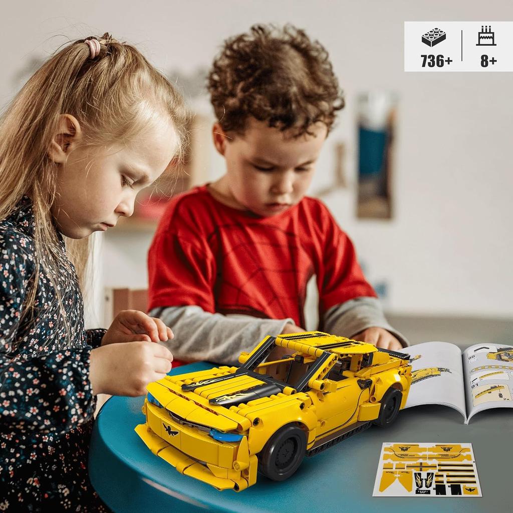 MOULD KING Challenger SRT Hellcat Super Car Block Set Pullable Car Block Set Adult and Children's Building Toys 8+