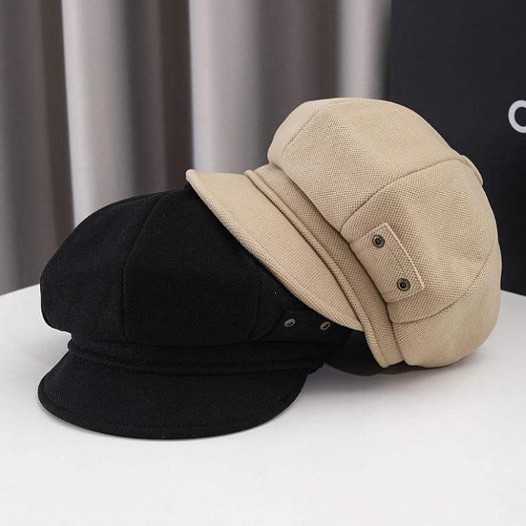 Женская многофункциональная восьмиугольная шляпа, берет газетчика, плиссированная шляпа газетчика с тиснением