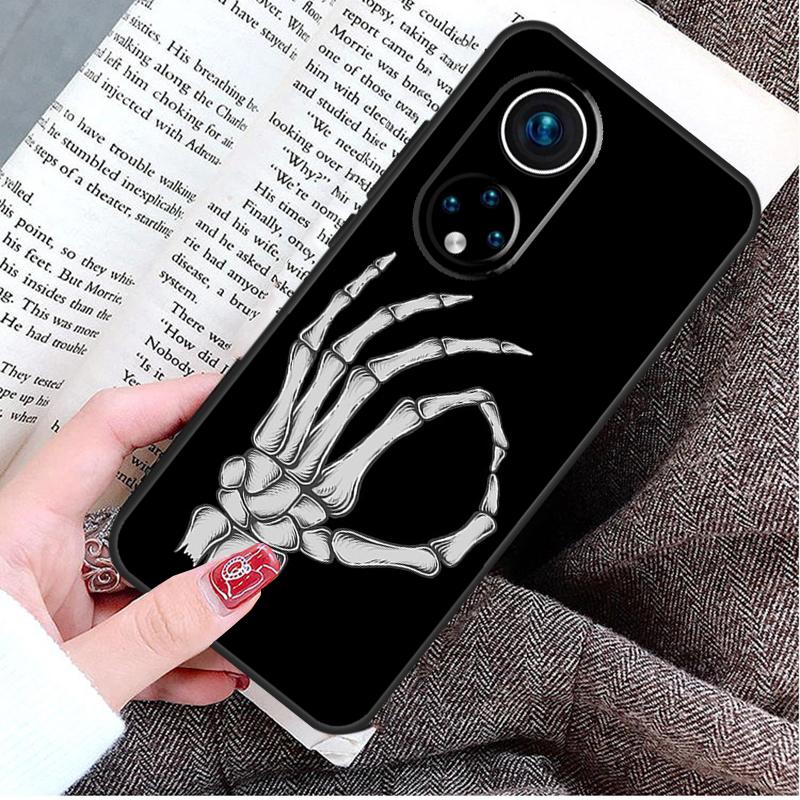 Чехол Скелет Средний палец Для Honor Magic 8 7 6 Pro Honor X9d X9c X9b X9a X8b X8c Win 50 70 90 200 400 Lite Обложка