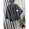 C S In The Room Mear laCe punChIng patCh Split 7 Sleeve Shirt blaCk Label 2Color
