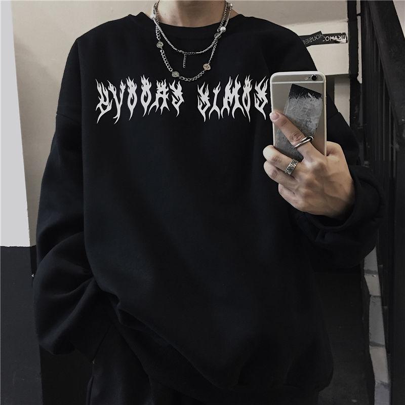 Y2K Vintage футболка с длинным рукавом женская уличная одежда Harajuku пуловер толстовки свободного покроя ретро лоскутное принт футболки