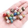 20Pcs 10mm Flower Glaze Porcelain Beads Round Spacer Ceramic Beads For Jewelry Making DIY Charms Bracelet Necklace Crafts