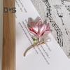 Magnolia Brooch Zinc Alloy Pin with Oil Dripping Process Decorative Pin T-Shirts Dresses Coats Badge Jewelry Accessory