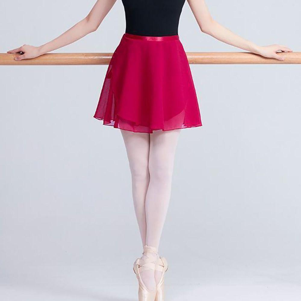 Танцевальные юбки Платье для тренировок Танцевальное платье Шнуровка Шифоновые юбки Юбка Балет Балетные юбки