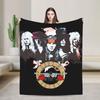 Плед Guns N Roses Декоративный фланелевый плед для дивана кровати Мягкий теплый Постельное белье индивидуального качества Подарок