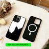Минималистичный Чехол для Телефона с Чернильным Рисунком Для iPhone 17, 16, 15, 14, 13, 12, 11 Plus, Pro Магнитный с Беспроводной Зарядкой Magsafe