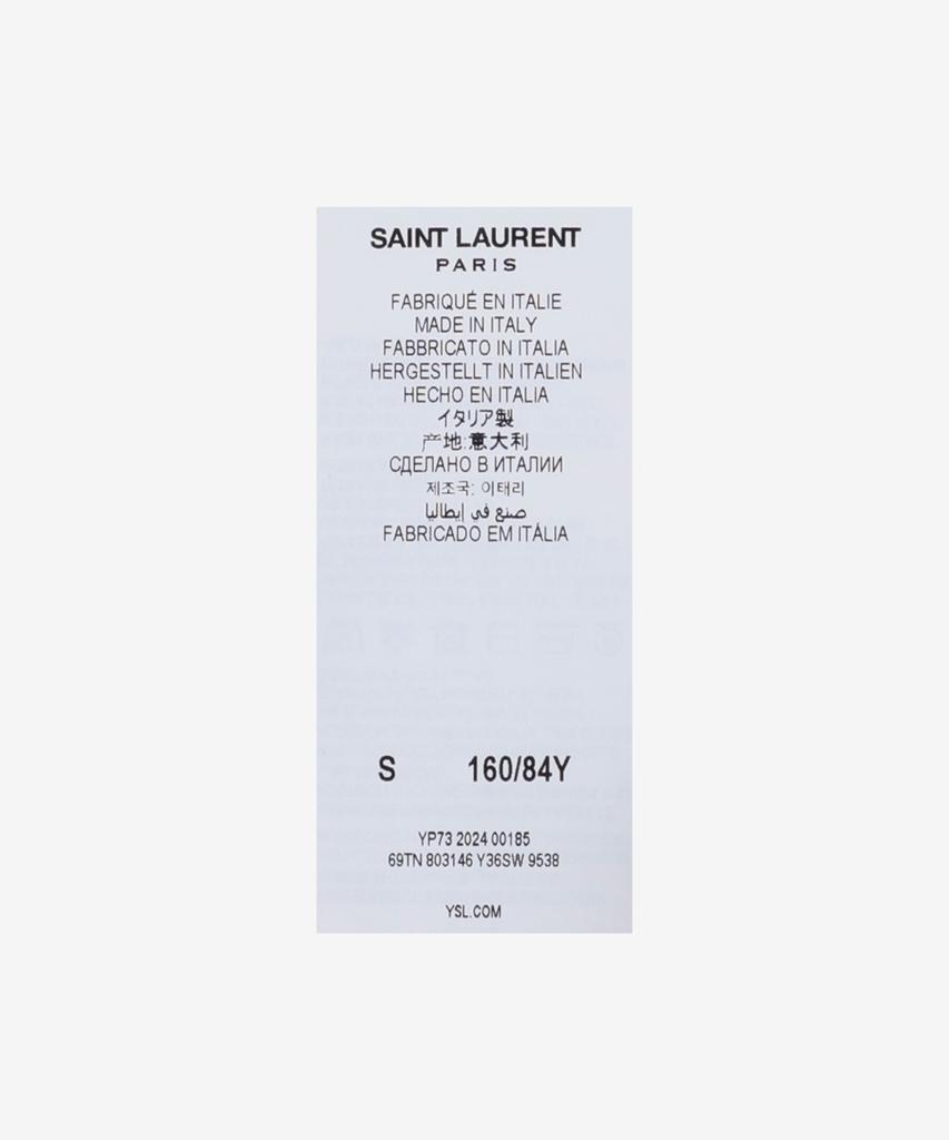 SAINT LAURENT High V-Neck Sweatshirt - White / 803146Y36Sw9538
