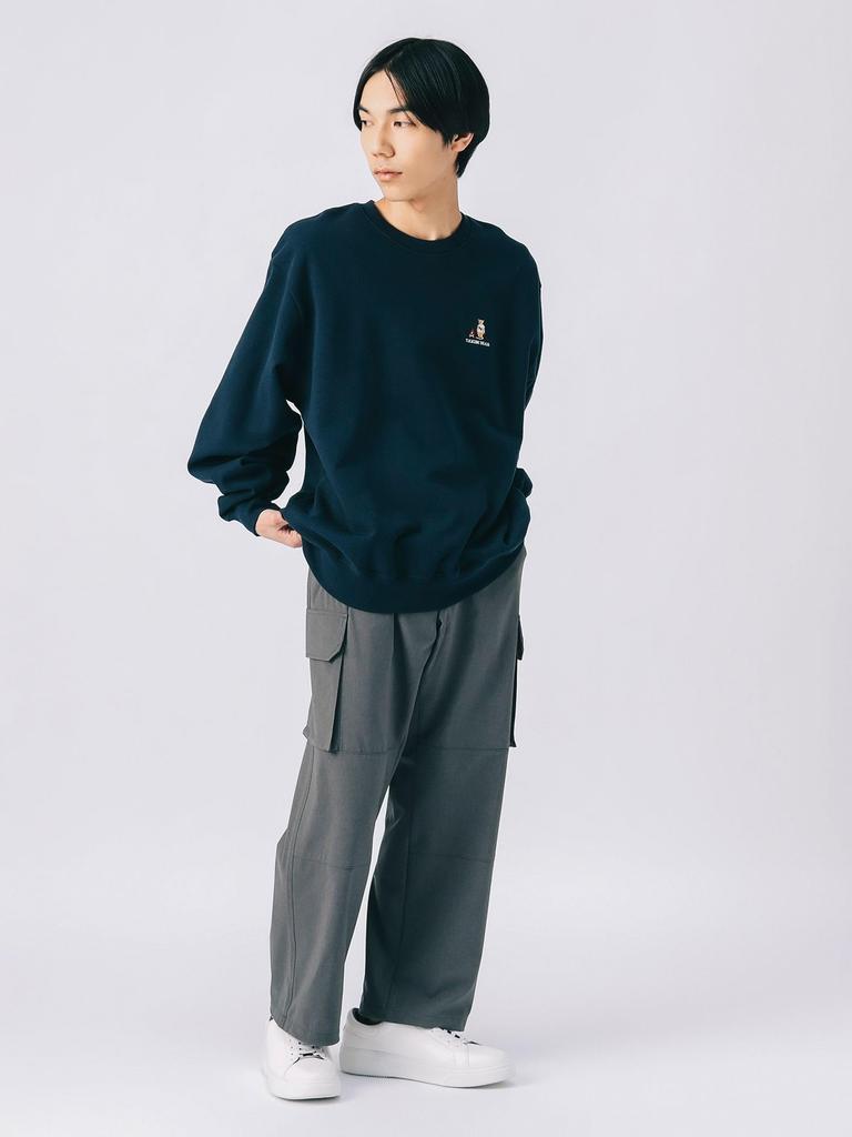 Beams Heart Takibi Bear Big Sweatshirt, Men's, Navy, Medium