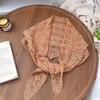 Women Lace Triangle Scarf Sweet Girls Sunscreen Scarf Spring Summer French Beach Style Hair Tie Vintage Female Lady Muslim Hijab