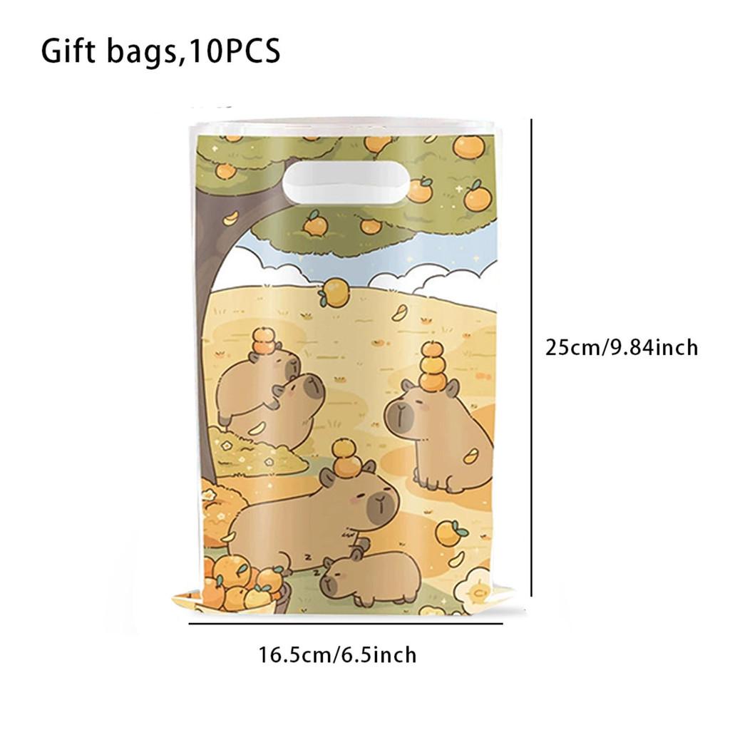 Подарочный пакет для детской вечеринки с принтом «Капибара Итальяна» и «Брейнрот» на день рождения