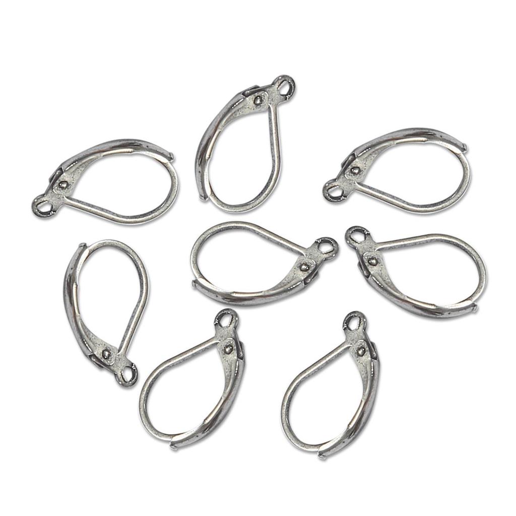 10pcs/Bag Copper Hypoallergenic Rose Gold French Earring Hooks Wire Ear Clasps Settings Base for DIY Jewelry Making