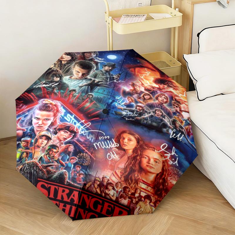 Halloween horror thriller Stranger Things Umbrella home essential wrought iron eight legged multifunctional travel camping essential umbrella V9
