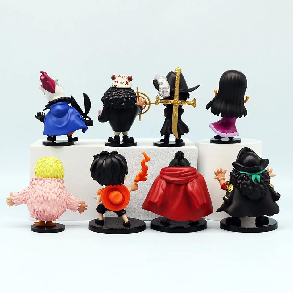 8 шт. Аниме One Piece Фигурки Модель Куклы Игрушки Милый Луффи Ока Ситибукай Эйс Боа Хэнкок Джинбе Коллекционные Игрушки Полный Набор