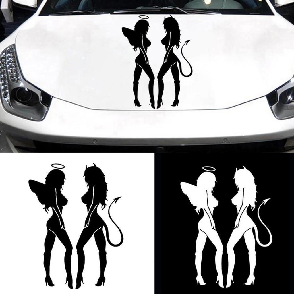 Angel Devil Sexy Girl Funny Car Sticker Decal Auto Truck Styling Decoration