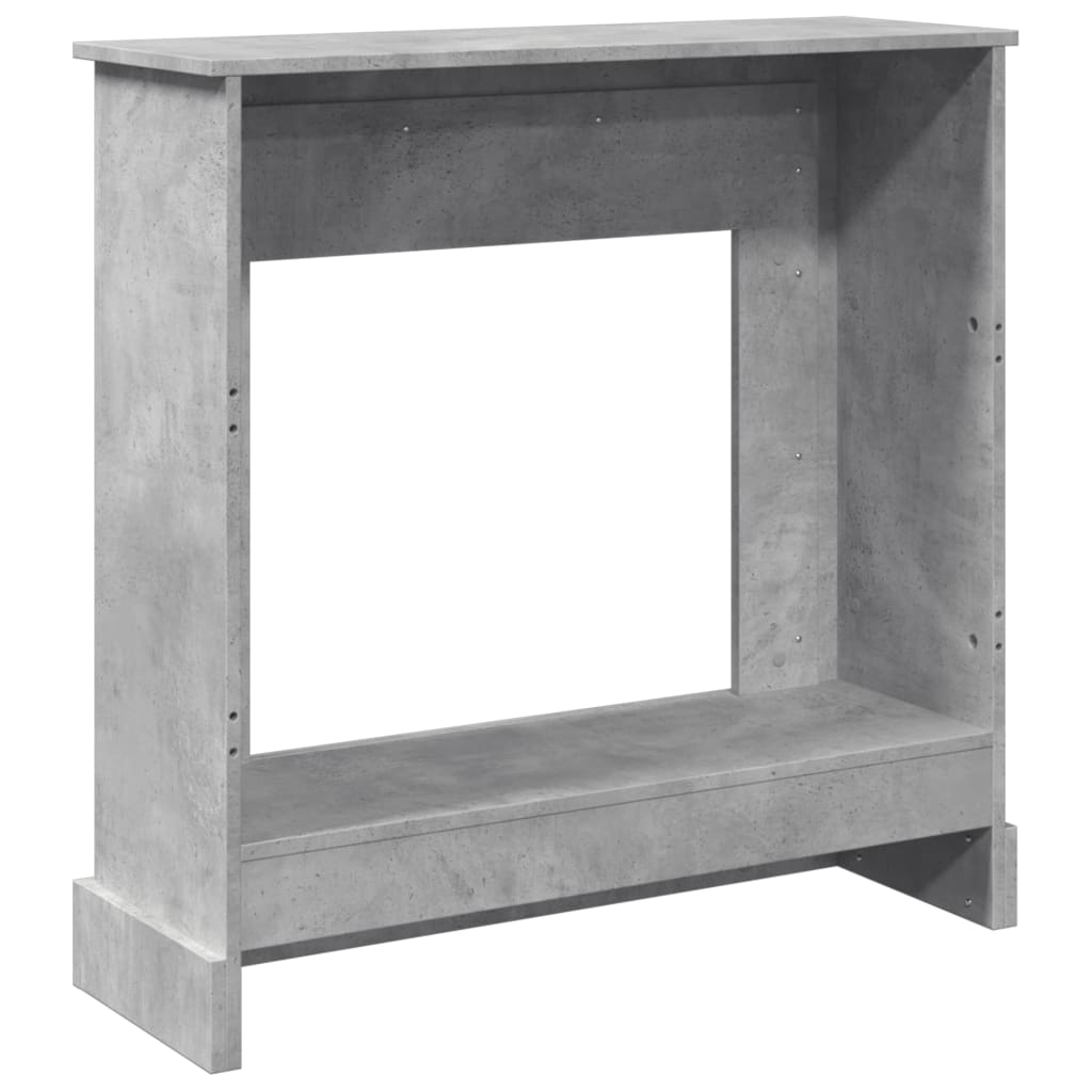 Fireplace Surround Concrete Grey 90x30x90 cm Wood Based Material