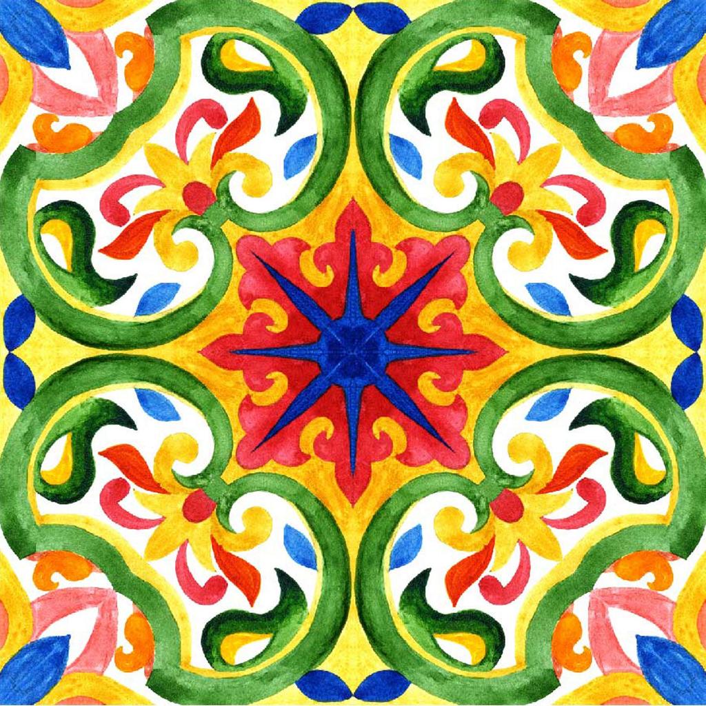 Poromoro Portuguese Spanish Azulejo Tile Stickers Peel and Stick Kitchen Bathroom Mosaic Tile Stickers Set of 16 & (5.9,2)