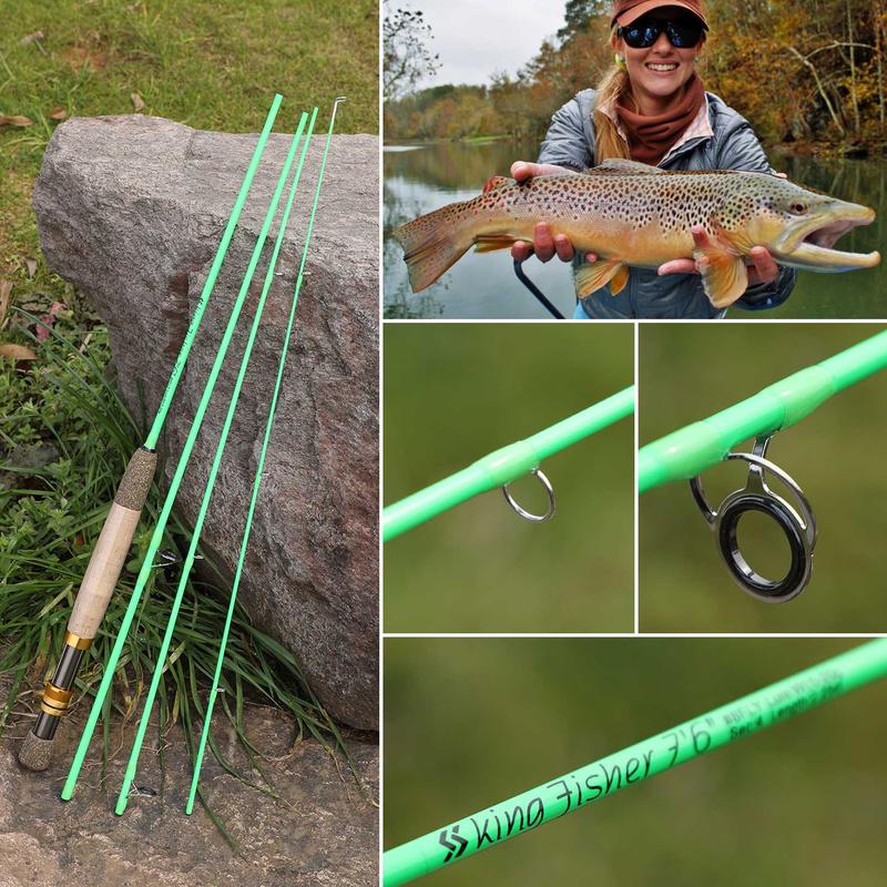 SOUGAYILANG Flying Fishing Set Carbon Fiber Fly Fishing Rod and CNC Machined Metal Fishing Reel