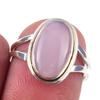 Кольцо из чистого серебра 925 пробы с натуральным розовым опалом, размер 6 z0W00