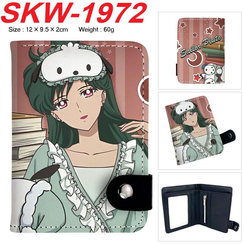 Sailor Moon Anime Print Vertical Snap Wallet Luna Colorful Pocket Card Holder Mini Coin Purse 1pcs