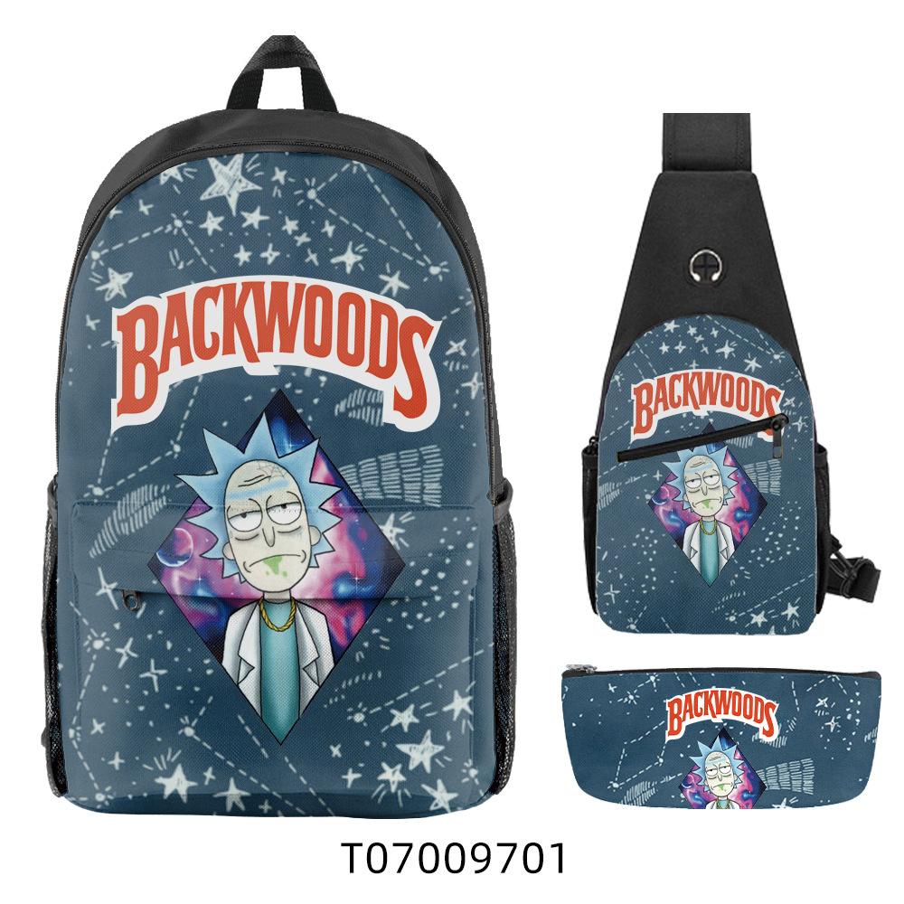 Популярный 3D Рюкзак Backwoods Сигара Студенческий Рюкзак для Кампуса Дорожная Сумка