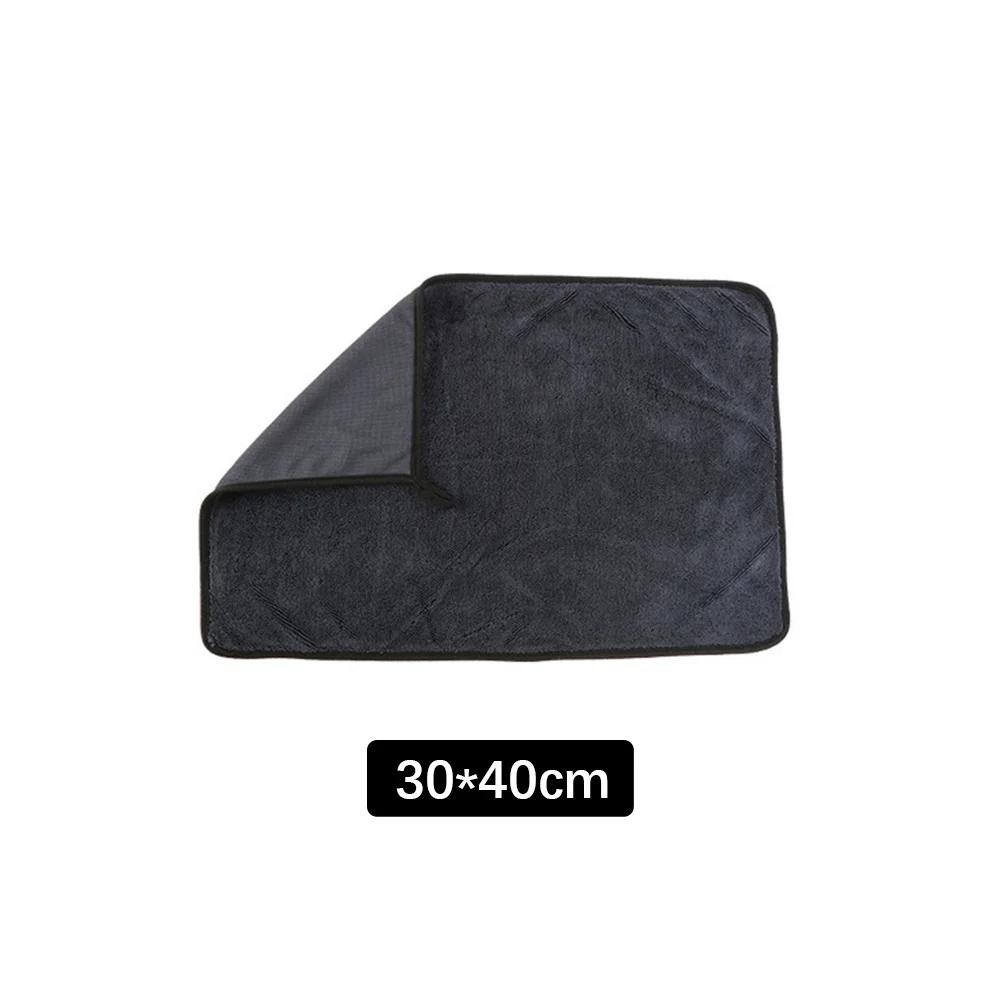 Полотенце для мытья автомобиля 1200GSM, двухсторонняя ультраабсорбирующая ткань из микрофибры для мытья автомобиля, чистящее сушильное полотенце, аксессуары для стирки