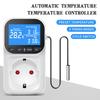 Digital Temperature Controller Socket Outlet EU Plug Thermostat With Timer Sensor Probe Heating Cooling Switch 16A Backlight