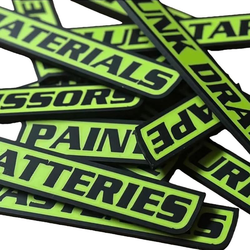 Набор из 12 магнитных наклеек для ящика с инструментами, 3D-печатные наклейки для организации инструментов, многоразовые бирки для стальных ящиков для инструментов, тележек,