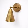 Настенный светильник-бра из необработанной латуни, конус, 1 лампа, итальянский настенный светильник в стиле середины века, декор для дома