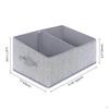 Foldable Storage Bin 2 Compartments Cube Basket Non Lidded Trapezoid Closet Organizer for Books