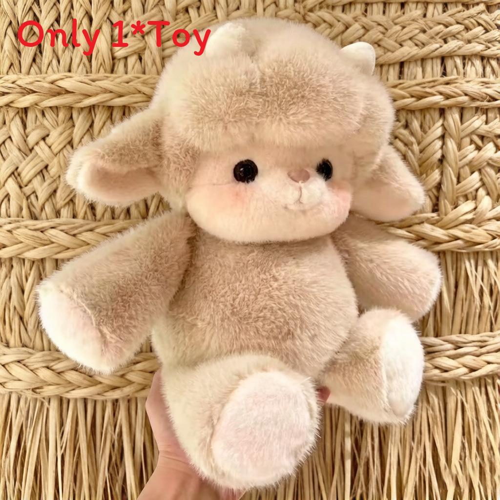 Плюшевая игрушка-панда из овечьей шерсти с мягким коротким ворсом для детей и коллекционеров