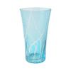 Nostalgia Kiriko Whiskey X Ranbori Komon New Current Model J-kitchens Glass, Long, 8.6 14.8cm, 400cc, (Small Pattern) Aqua, Color,