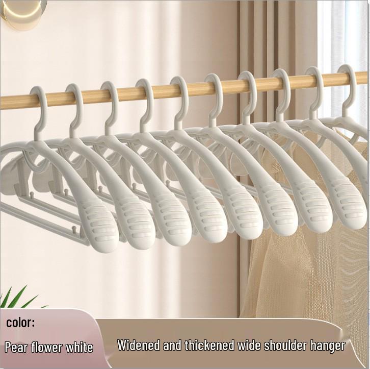 Extra Thick Non-Slip Wide Shoulder Hanger for Adult & Student Clothes, Non-Marking Plastic Design