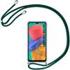 Protective Case - BOOLING - for Samsung Galaxy M33 5G - Transparent TPU - Reinforced Corner - Night Green Lanyard