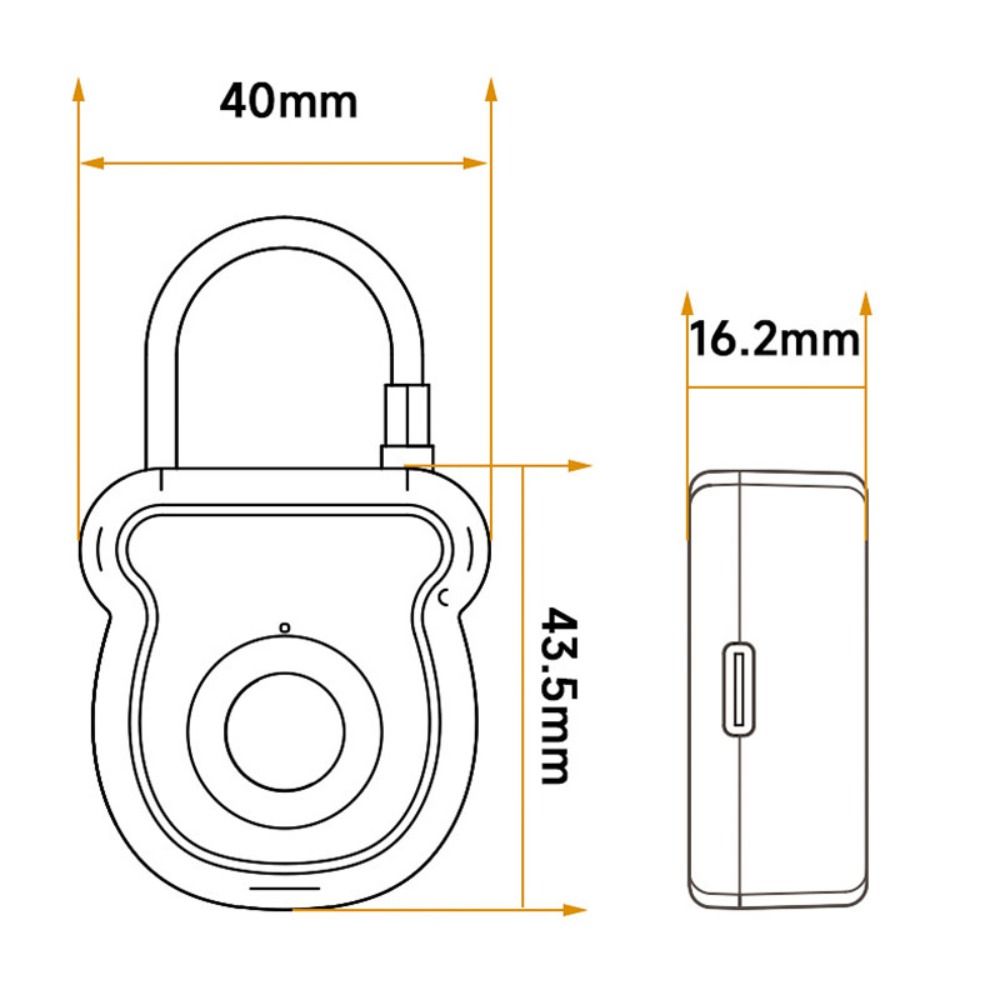 Keyless Fingerprint Lock ABS Door Lock New Smart Padlock