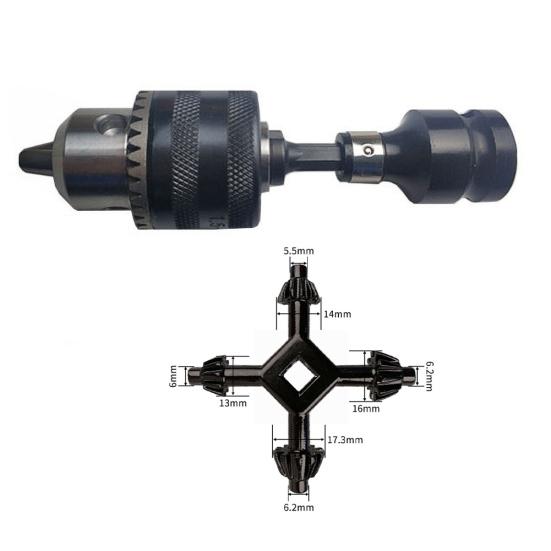 3/4 шт./компл., 10 мм, 3-кулачковый сверлильный патрон, гаечный ключ, адаптер, наборы инструментов для ремонта преобразователя