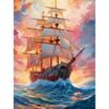 DIY полная круглая алмазная живопись вышивка крестиком 3D милый котенок животное сцена домашний деко художественное здание корабль алмазная живопись 5d алмазная живопись