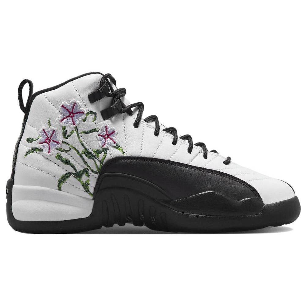 Детские кроссовки Air Jordan 12 Retro GS Floral White Vivid-Green Lavender-Mist DR6956-100