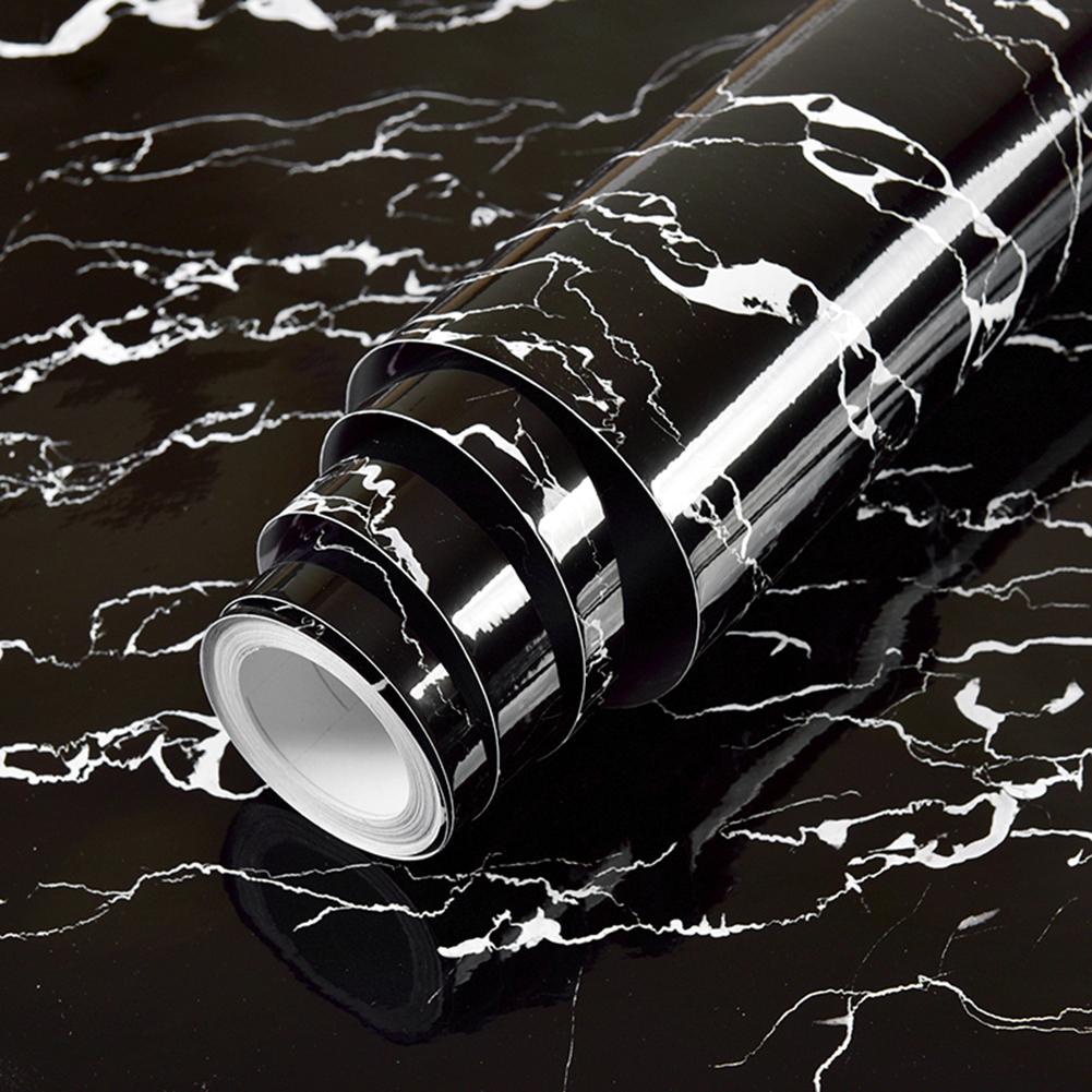 Marble Vinyl Film DIY Self Adhesive Wallpaper Bathroom Kitchen Cupboard Countertops Contact Paper PVC Waterproof Wall Stickers