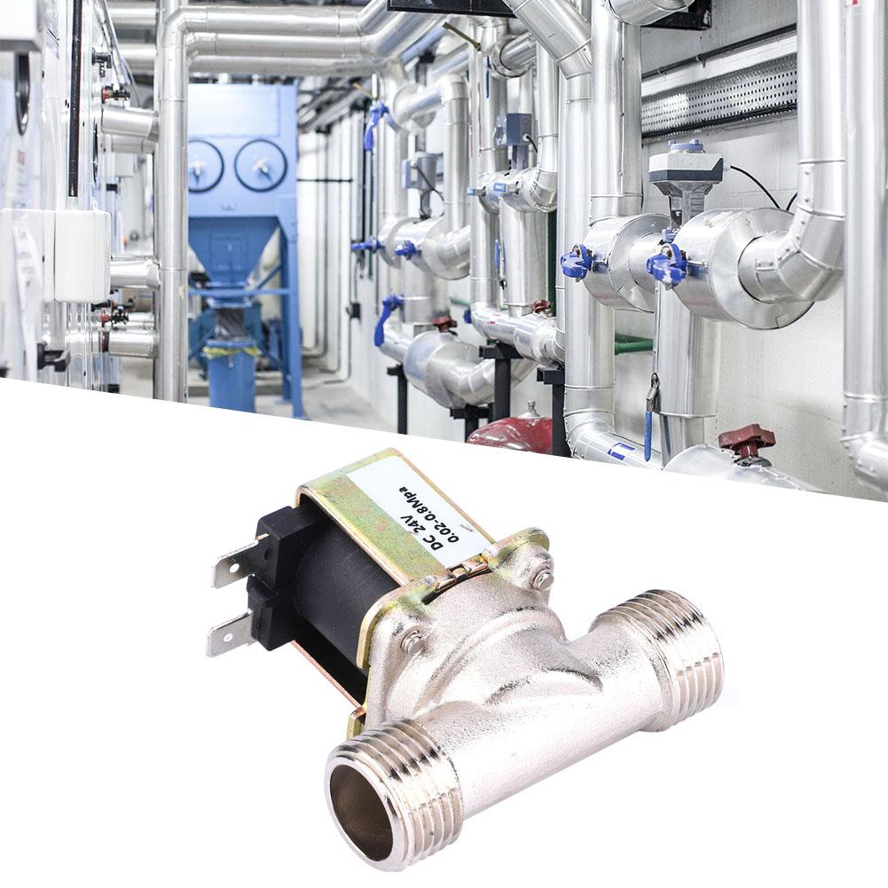 Электромагнитный клапан из латуни DC24V G12 НЗ Нормально закрытый клапан впуска воды