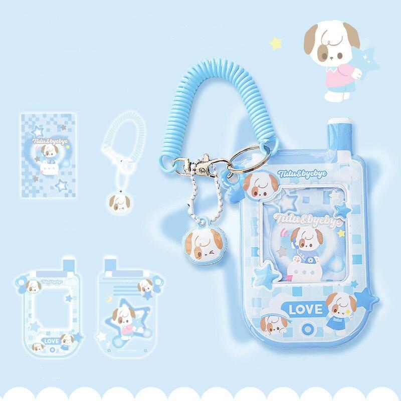 Lovely Kpop Idol Photocard Holder American Style Kawaii Animal Puppy Bunny Card Holder Sbuway Bus School Card Protective Sleeve