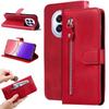 For Oppo A5 5G/Oppo F29 5G PU Leather Cases with Zipper Pocket Wallet Phone Cover Stand