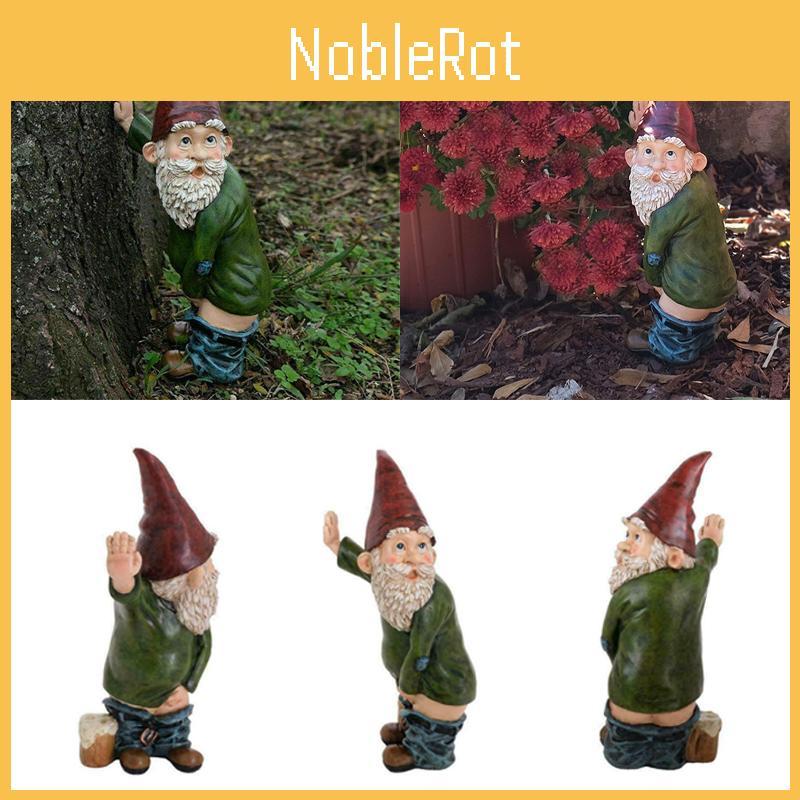 Креативная непослушная статуэтка гнома для сада, яркая полимерная статуэтка гнома для двора, уличная декоративная скульптура