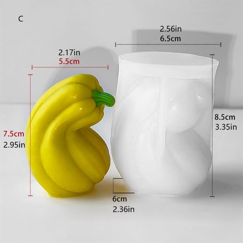 Силиконовые формы Хэллоуин Формы для свечей Формы для эпоксидной смолы Формы для отливки тыквы Формы для гипса Формы для шоколадного торта