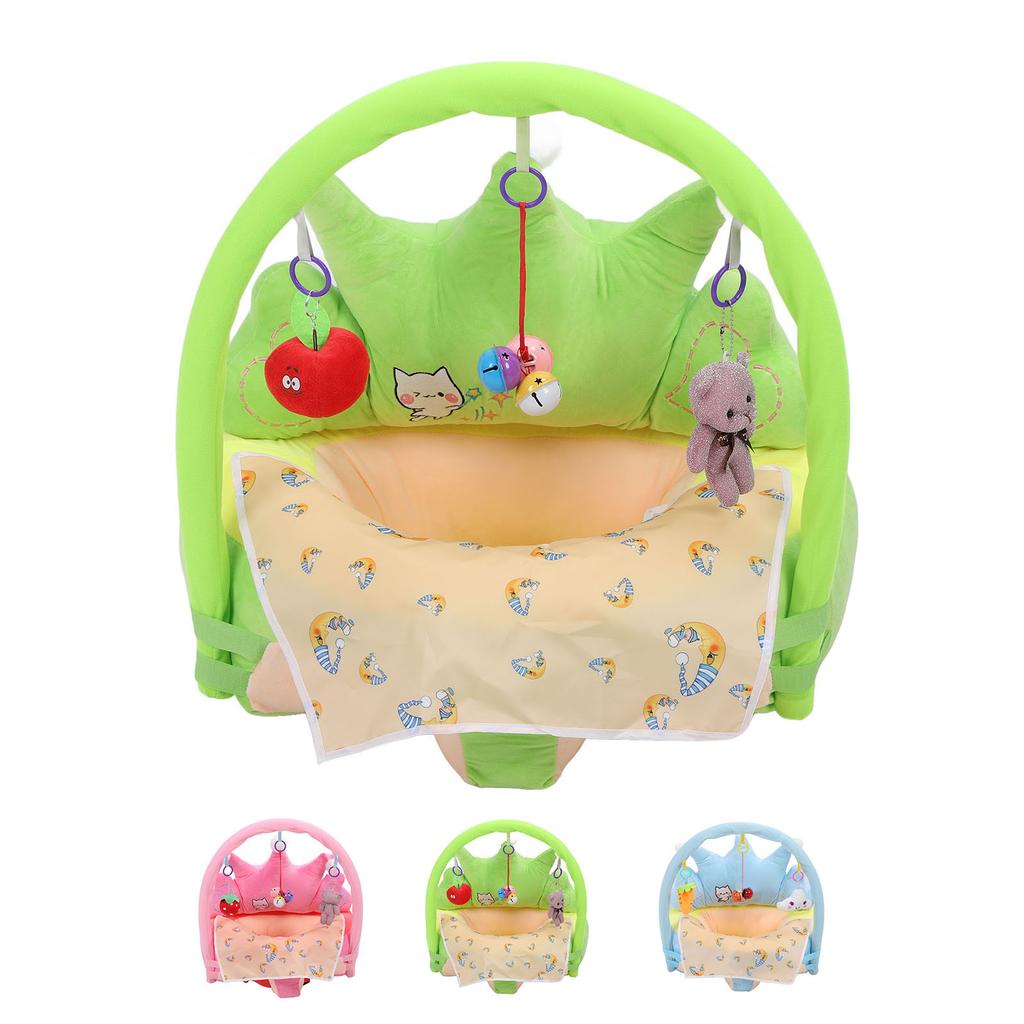 Мягкое детское сиденье в форме короны, поддерживающее сидячее положение, удобное кресло для обучения сидению, плюшевое кресло для малышей