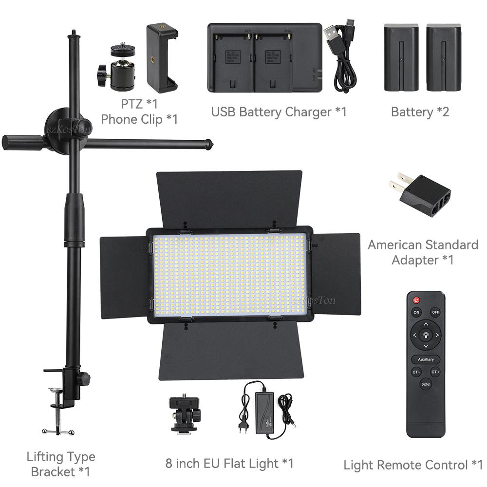 U800 LED Photo Studio Light For Yotube Game Live Video Lighting Portable 40/50W Photography Panel Lamp Stand With Remote Control