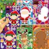 Cartoon DIY Christmas Sticker Elk Santa Claus Stickers Snowman Make-a-face Stickers  Kids Sticker