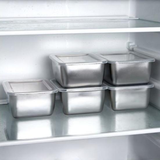 Ланч-бокс из нержавеющей стали с крышкой, герметичный, квадратный, для приготовления еды, обеда, хранения в холодильнике, штабелируемый, безопасный для духовки, контейнер для хранения продуктов