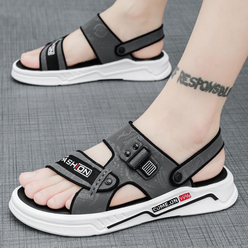 Летний тренд 2025 года: корейская версия тапочек для ходьбы по дерьму, пляжные мужские тапочки двойного назначения для спорта и вождения, крутые тапочки