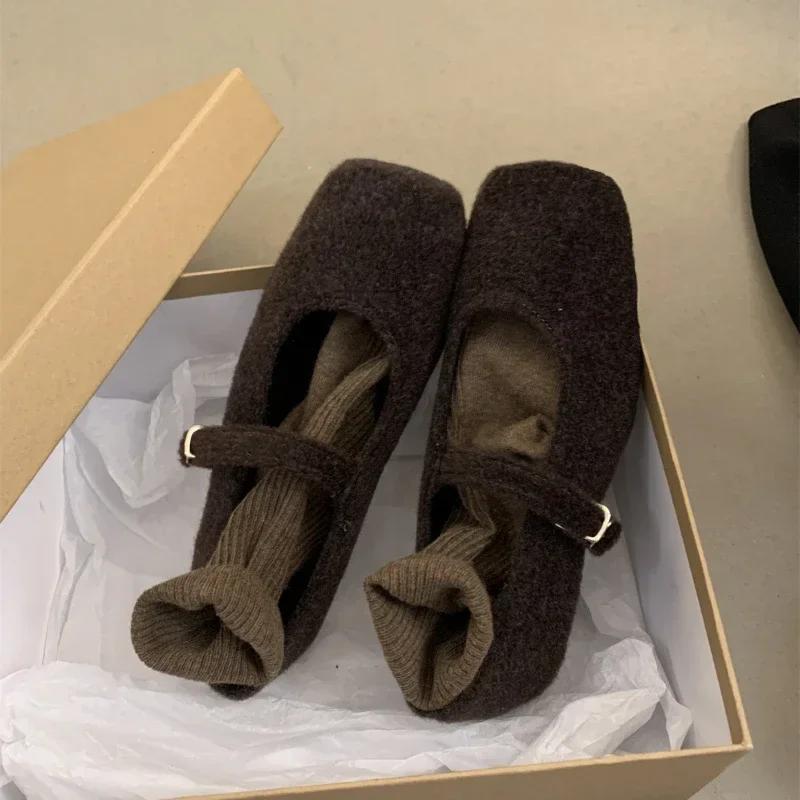 Мода 2024 Французский Ретро Дизайнер Весенняя Мода Темперамент Плоская Подошва Мэри Джейн Одинарная Обувь Женская Обувь на Плоской Подошве